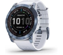 Купить - смарт-часы  Смарт-часы Garmin fēnix 7X Sapphire Solar Mineral Blue DLC Titanium with Whitestone Band (010-02541-15)