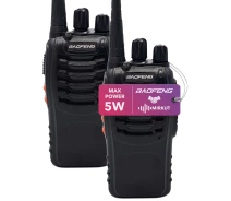 Купить - радиостанцию  Портативная Рация Baofeng BF-888S комплект 2 шт., UHF, 5 Вт, 1500 мАч + гарнитура