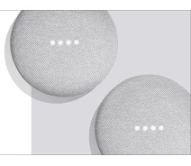 Купить - портативную колонку  Портативная акустика Google Home Mini Chalk 2-Pack