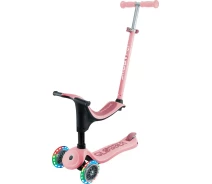 Купить - самоката  Самокат GLOBBER серии GO UP SPORTY пастельно-розовый, до 20/50кг 1+, светящиеся колеса (452-710-4)