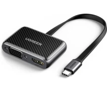 Купить - адаптер и кабель  Адаптер USB Type C -> HDMI/VGA UGREEN CM303 Black (70549)