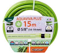Купить - шланг  Шланг поливочный Claber 5/8", 15м Aquaviva Plus, салатовый (81870)