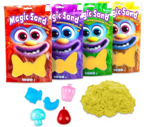 Купить - кинетический песок  Кинетический песок Strateg Magic sand желтый 1 килограмм (39404-5)