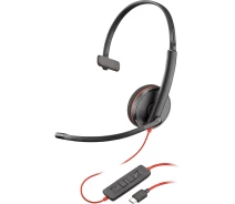Купить - наушники  Наушники On-ear Poly Blackwire 3210 USB-A USB-C (8X214AA) Black