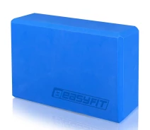 Купить - блок для йоги  Блок для йоги EasyFit EF-1818-BL кирпич для растяжки и пилатеса синий