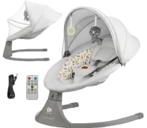 Купить - шезлонг-качалку для новорожденных  Кресло-качалка Kinderkraft Lumi 2 Light Grey (KBLUMI02LGR0000) (00-00305235)
