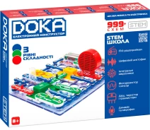 Купить - детский конструктор  Конструктор электронный DOKA ШКОЛА "999+ СХЕМ" (D70708)