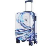 Купить - чемодан на колесах  Чемодан Semi Line 20" (S) White/Blue Print (T5653-1) (DAS302329)