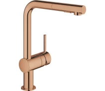 Купить - смеситель  Смеситель для кухни Grohe Minta, длина излива - 223мм, поворотный/вытяжной, 1рычаг, теплый закат солнца (30274DA0)