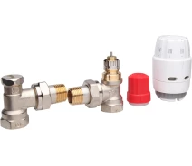 Купить - терморегулятор  Комплект радиаторных терморегуляторов Danfoss RAS-C2 + RA-N + RLV-S, 1/2 угловой (013G2219)