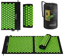 Купить - массажный коврик и принадлежности  Коврик акупунктурный с валиком 4FIZJO Classic Mat XL Аппликатор Кузнецова 4FJ0048 Black/Green
