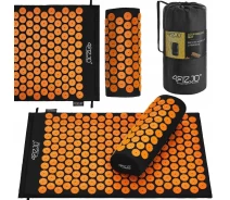 Купить - массажный коврик и принадлежности  Коврик акупунктурный с валиком 4FIZJO Classic Mat Аппликатор Кузнецова 4FJ0042 Black/Orange