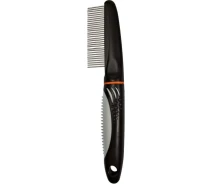 Купить - инструмент для груминга  Расческа метал. с пластик. ручкой вращающ. средний зуб(4011905237725)