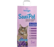 Купить - наполнитель для туалетов  Наполнитель бентонитовый SANI PET средний с лавандой 5кг(4823082404346)
