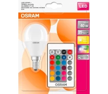 Купить - лампу  Лампа OSRAM LED Е14 RGB 5.5Вт 2700K пульт ДУ Р45 STAR (4058075430877)