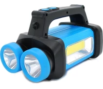 Купить - фонарик  Фонарь поисковый SW-8802, 1LED+COB T6, 5W, 2+1+1 режим, 3600mAh, Black/Blue, IP40, BOX SW-8802 (29354)
