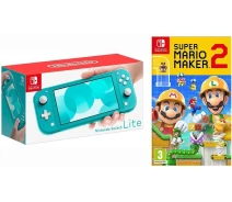 Купить - игровую консоль  Nintendo Switch Lite Turquoise + Super Mario Maker 2