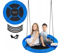 Купить - садовую качелю  Качель-гнездо круглая 4FIZJO XL 110 см Black/Blue (P-5907739316677)