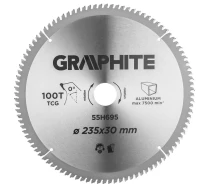 Купить - отрезной диск  Диск пильный Graphite по алюминию, 235х30мм, 100 зубов (55H695)