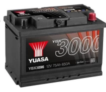 Купить - автомобильный аккумулятор  Автомобильный аккумулятор Yuasa 75 Ah/12V SMF Battery (0) (YBX3096)