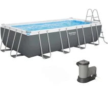 Купить - бассейн  Бассейн каркасный Bestway 549x274x122 см (56465) с картриджным фильтром, тентом и лестницей