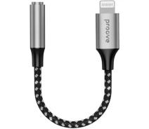 Купить - адаптер и кабель  Переходник Proove AUX SoundMesh Lightning to 3.5mm (548030010) серый