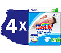 Купить - подгузник  Подгузники GOO.N для детей 4-8 кг размер S на липучках унисекс 336 шт (853942-4) (4500006552269)