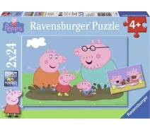Купить - пазл  Пазл Ravensburger  "Свинка Пеппа. Веселье", 2 пазла по 24 элемента (9082)