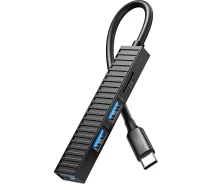 Купить - кардридер  USB Хаб на 4 порта XO (HUB014B.black)