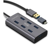 Купить - кардридер  USB Хаб на 7 портов Promate (ezhub-7.grey)