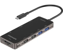 Купить - кардридер  USB Хаб на 9 портов Promate (primehub-go.grey)