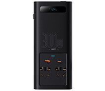 Купить - автомобильный инвертор  Автомобильный инвертор Baseus In-car Inverter 300W 12V-220V, black