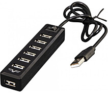 Купить - кардридер  Концентратор USB2.0 Frime 7xUSB2.0 Black (FH-20040)