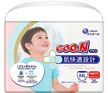 Купить - подгузник  Подгузники-трусики GOO.N Plus для детей 13-25 кг, размер BigBig XXL, 28 шт. (4902011843514)