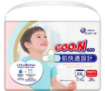 Купить - подгузник  Подгузники-трусики GOO.N Plus для детей 13-25 кг, размер BigBig XXL, 28 шт. (4902011843514)