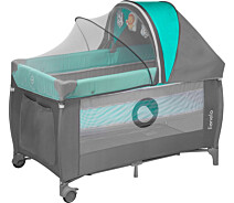 Купить - детскую кроватку  Кроватка-манеж Lionelo Sven Plus Turquoise Grey