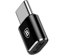 Купить - адаптер и кабель  Переходник Baseus Micro Female To Type-C Male Adapter Converter Black (CAMOTG-01)