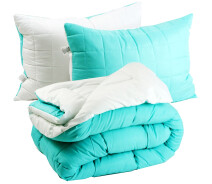 Купить - одеяло  Набор РУНО одеяло 200х220 Mint + 2 подушки 50х70 (АЛ925.52_Mint White)