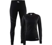 Купить - женское термобелье  Термобелье Craft Baselayer Set Woman XS(black/granite) (7318572771512)