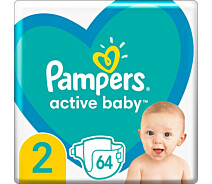 Купить - подгузник  Подгузники Pampers Active Baby Размер 2 (4-8 кг), 64 шт (8006540045428)