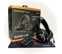 Купить - мышку для ноутбука  Мышь игровая GamePro Gameset 3 в 1 GS890 USB с игровой поверхностью и гарнитурой
