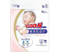 Купить - подгузник  Подгузники GOO.N Plus для новорожденных до 5 кг (размер NB, на липучках, унисекс, 76 шт) (21000626)