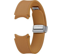 Купить - аксессуар к смарт-чсасам  Ремешок Samsung Galaxy Watch 6 D-Buckle Hybrid Leather Band (Normal, S/M) Camel (ET-SHR94LDEGEU)
