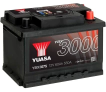Купить - автомобильный аккумулятор  Автомобильный аккумулятор Yuasa 60 Ah/12V SMF Battery (0) (YBX3075)