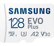 Купить - карту памяти  Карта памяти Samsung EVO Plus microSDXC 128GB UHS-I Class 10 + SD адаптер (MB-MC128KA/RU)