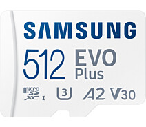 Купить - карту памяти  Карта памяти Samsung EVO Plus microSDXC 512GB UHS-I Class 10 + SD адаптер (MB-MC512KA/RU)