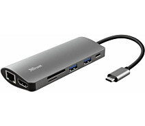 Купить - кардридер  Док-станция USB-C Trust Dalyx 7-in-1 Aluminium (23775)