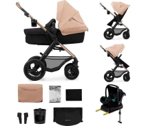 Купить - детскую коляску  Универсальная коляска 3 в 1 Kinderkraft Moov 2 Air Sand Beige (KSMOOV02BEG0000) (00-00305289)