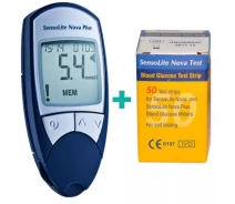 Купить - глюкометр  Набор! Глюкометр + 50 тест-полосок SensoLite Nova Plus (Сенсолайт нова Плюс с голосовым сопровождением)