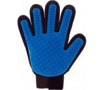 Купить - инструмент для груминга  Перчатка для вычесывания шерсти True Touch Pet Glove for dogs and cats Blue Черно-синяя (А1)